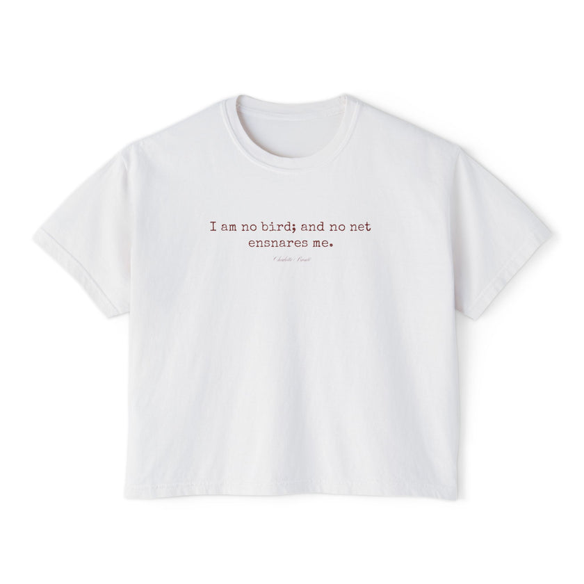 Charlotte Bronte Quote cropped Boxy Tee