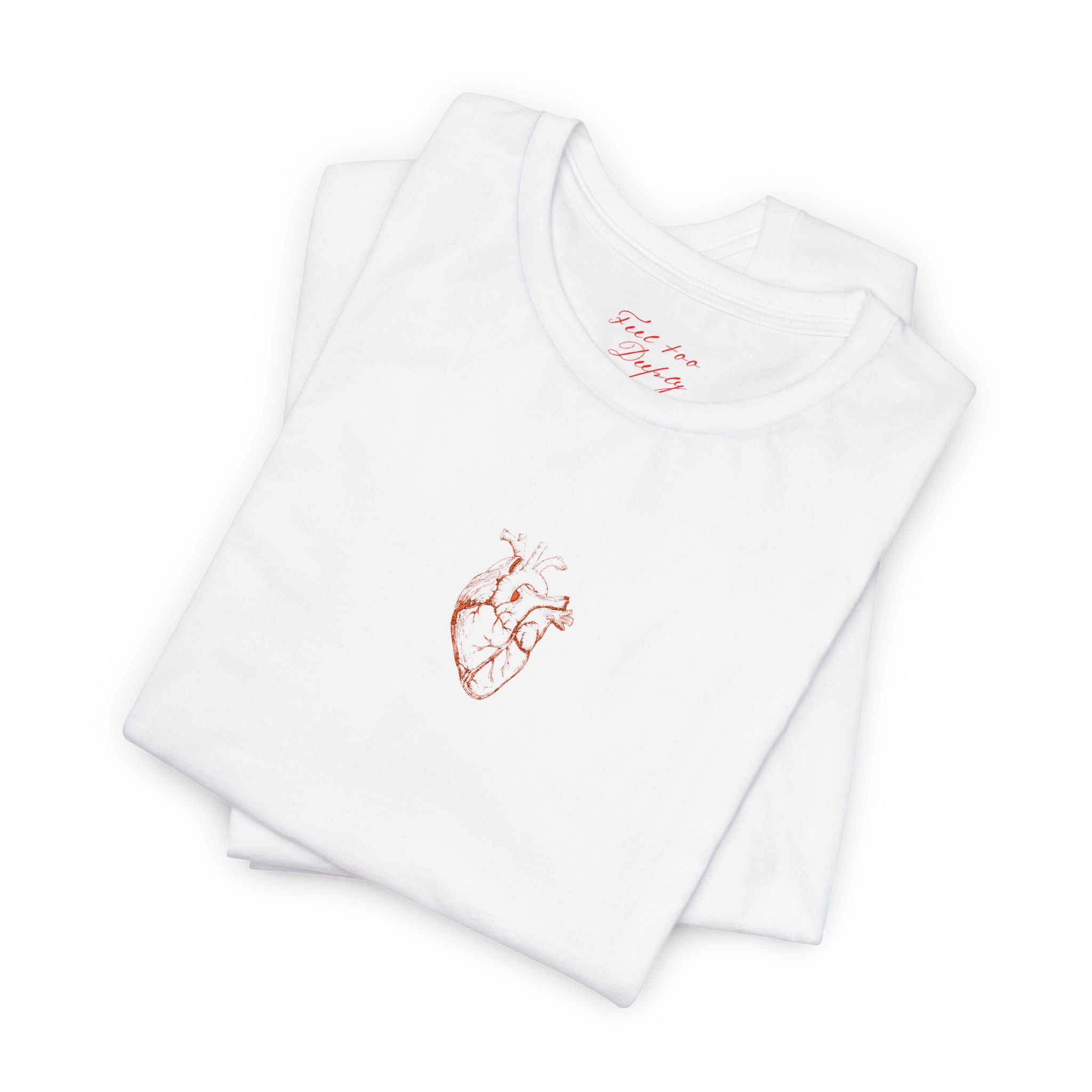 Embroidered Anatomical Heart  tee