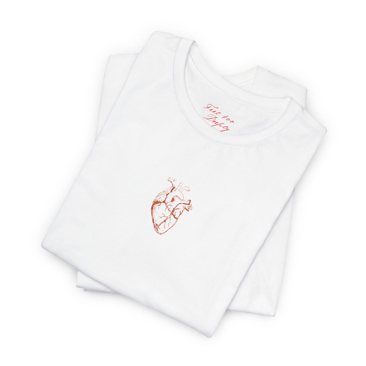 Embroidered Anatomical Heart  tee