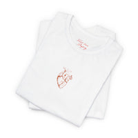 Embroidered Anatomical Heart  tee