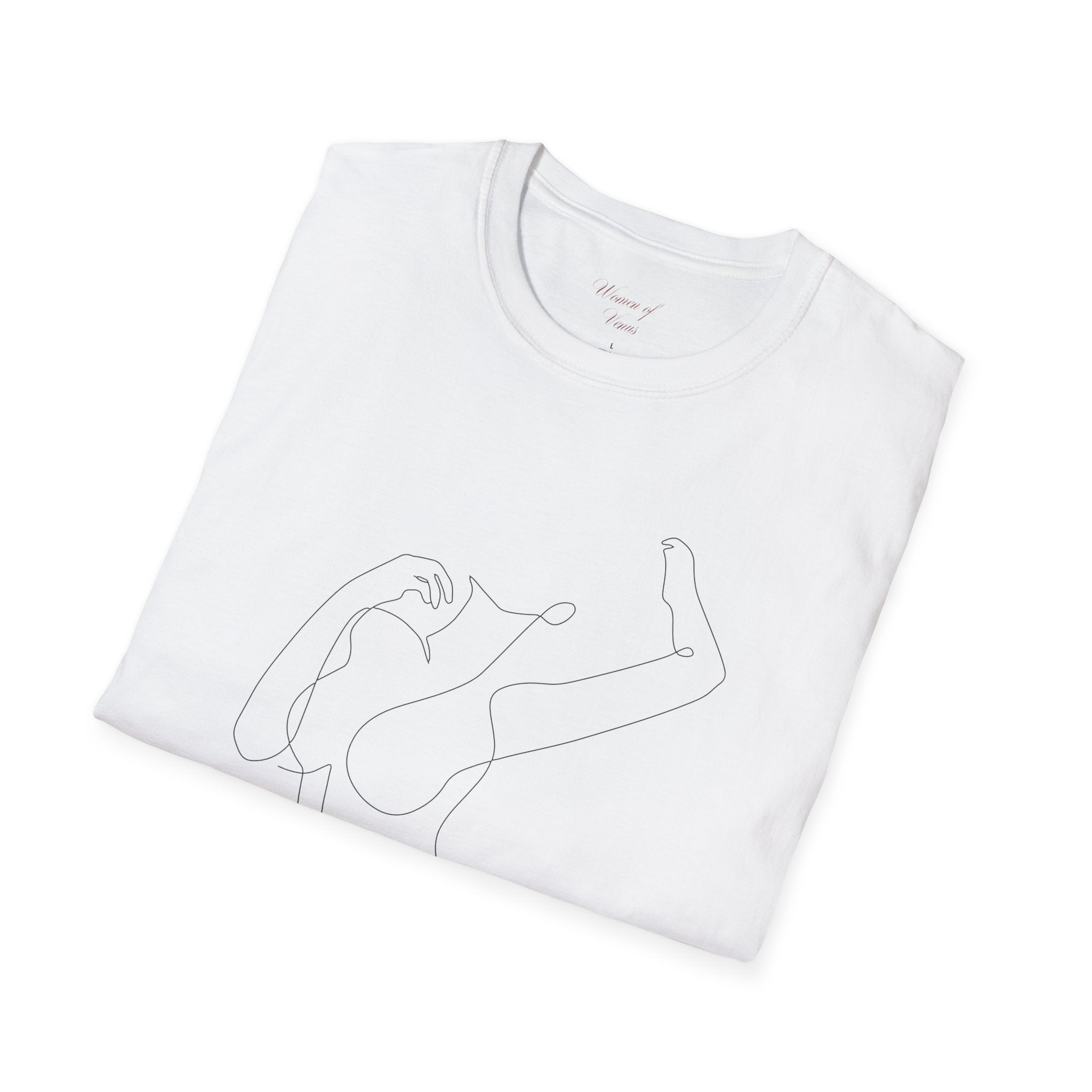 The Muse Tee – Unapologetically Feminine Line Art T-Shirt