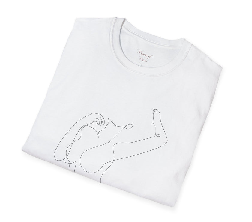 The Muse Tee – Unapologetically Feminine Line Art T-Shirt