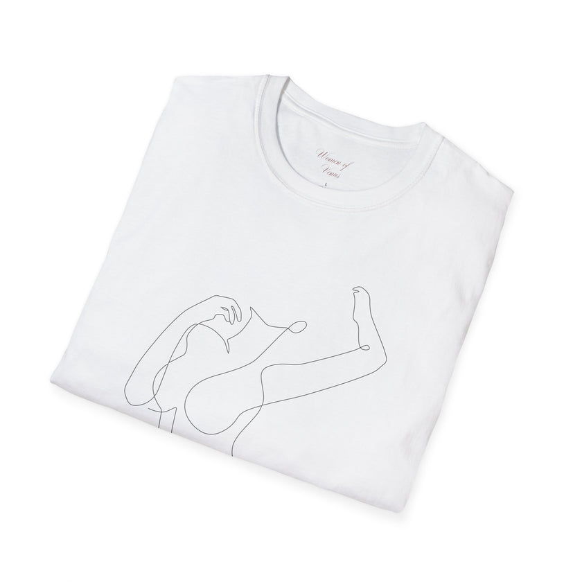 The Muse Tee – Unapologetically Feminine Line Art T-Shirt