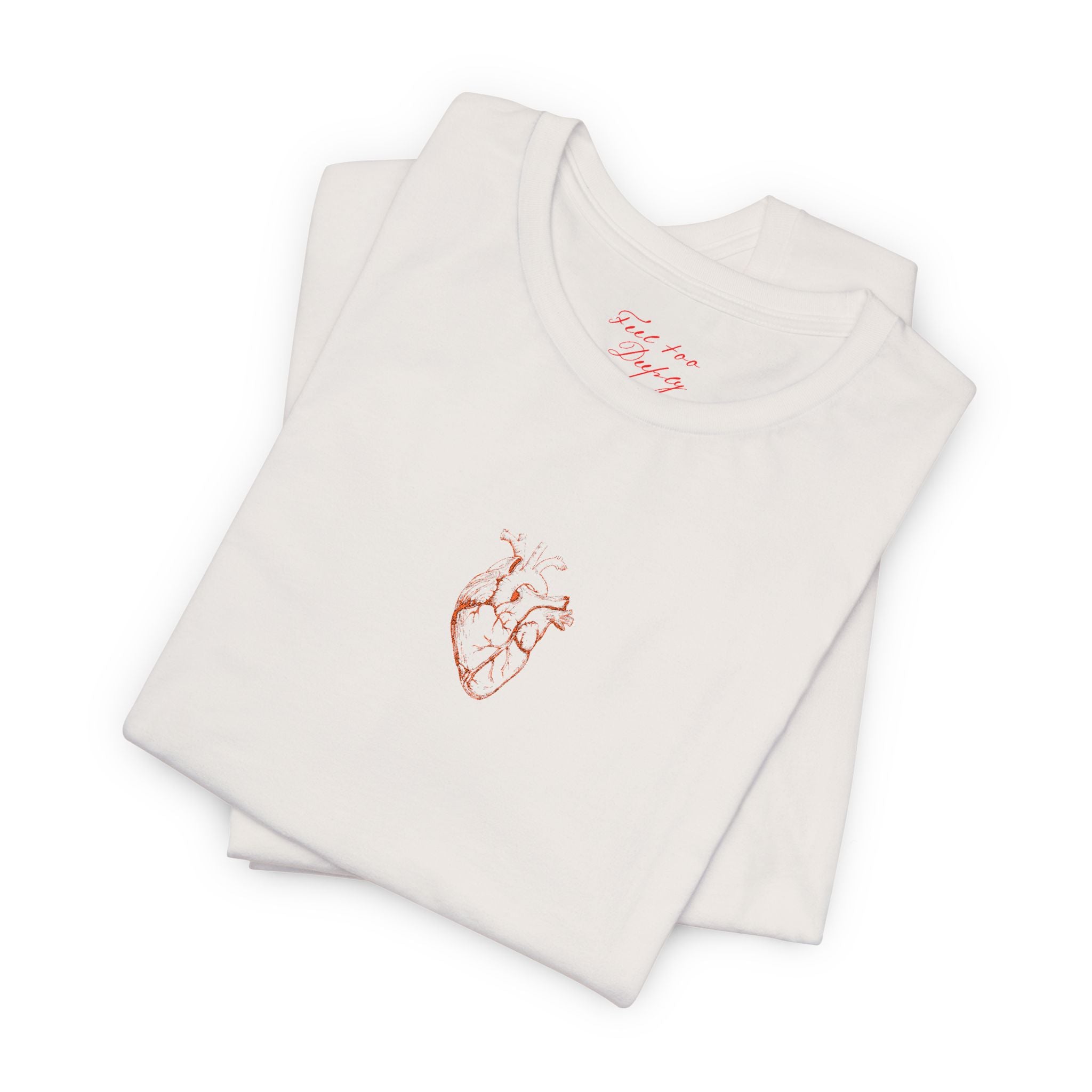 Embroidered Anatomical Heart  tee