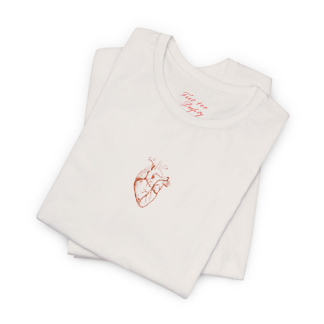 Embroidered Anatomical Heart  tee